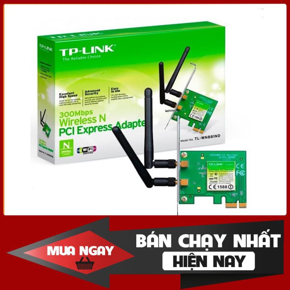 Card mạng thu WiFi TP-Link TL-WN881ND (Xanh) - Chính hãng