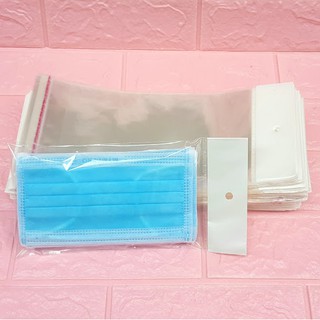 1kg Túi Opp dán mép (Treo) 12x20cm (+ 4cm + 4cm) - Túi nilon băng keo dán miệng
