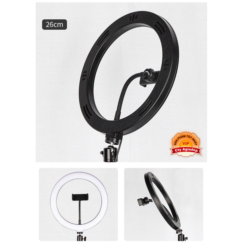 Gậy Tripod Đèn LED 3 Màu Kẹp 4 điện thoại Quay phim chụp ảnh Livestream - 190cm