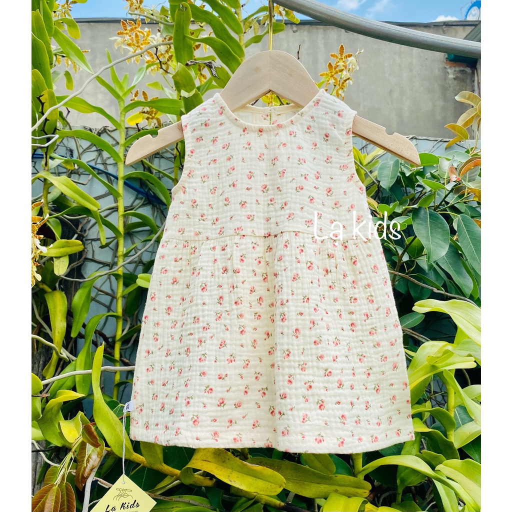 Áo váy xô muslin cho bé [LK-044]