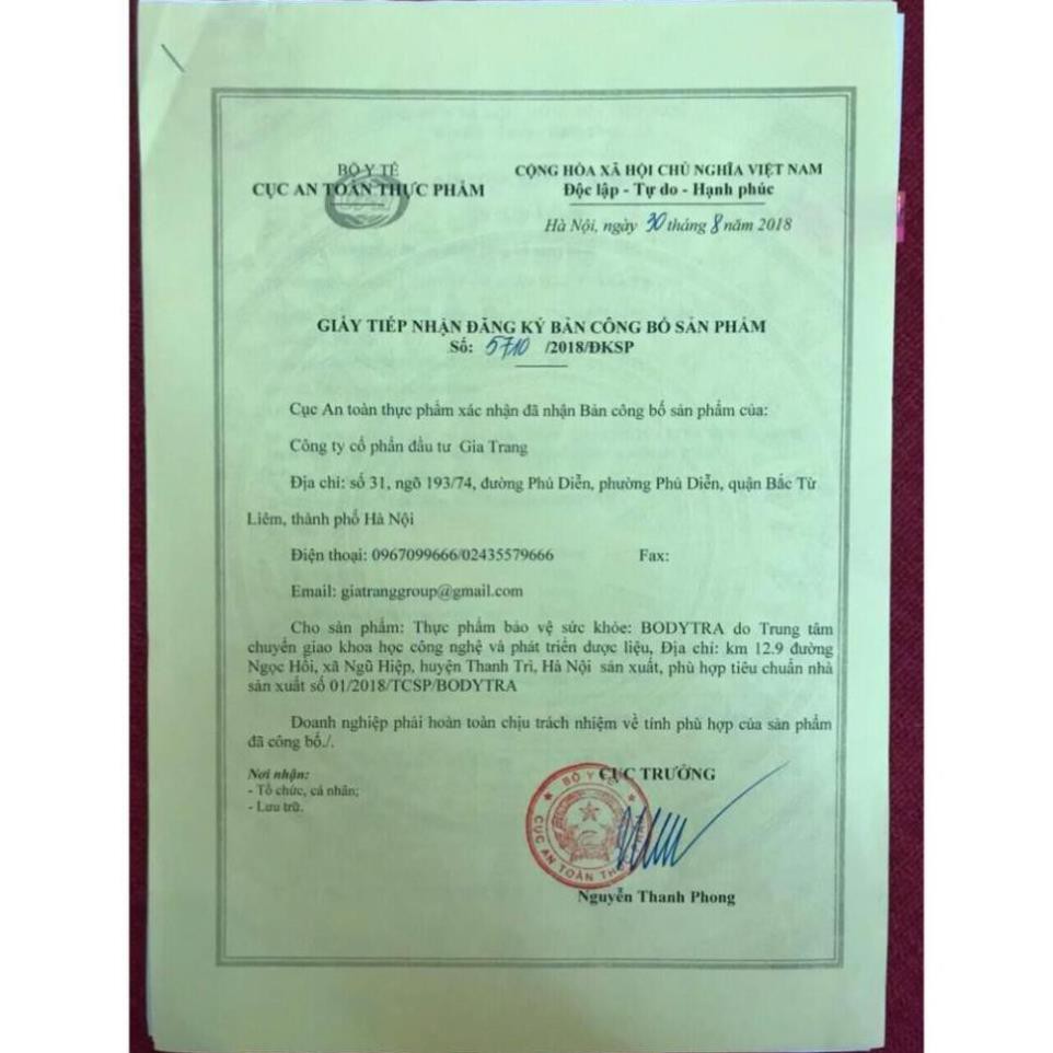 [Viện Dược Liệu Trung Ương] Giảm Cân An Toàn - Giảm 10-14Kg Không Tăng Lại - Bodytra - Tặng Miễn Phí 60 Viên Giữ Dáng | BigBuy360 - bigbuy360.vn