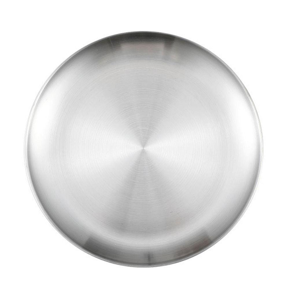 Đĩa Inox Dày Đựng Thức Ăn Phong Cách Hàn Quốc|Đĩa Đựng Thức Ăn Vặt Tiện Dụng