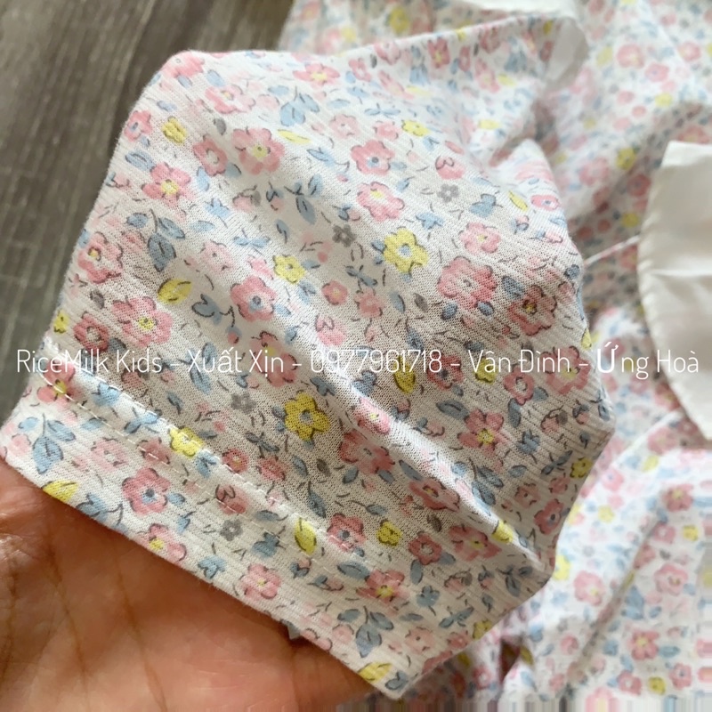 Áo cotton giấy cho bé gái cổ bèo xuất Hàn