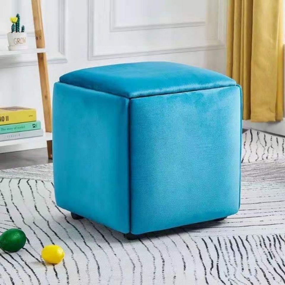 ✿Nordic Đa chức năng Khối lập phương Rubik Ghế sofa kết hợp đơn giản phòng ngủ Hình vuông đẩu Net khách Màu đỏ bàn