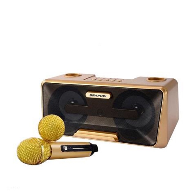 Loa kèm micro hát karaoke Bluetooth TITAN Không dây - kèm 2 micro hát karaoke không dây bluetooth bass cực chuẩn