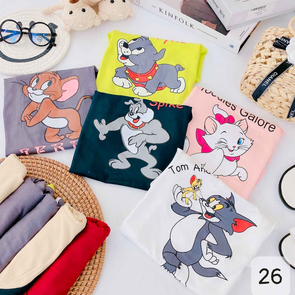 ***FREESHIP HCM***FULL SIZE (từ 8-30kg) MINKY MOM LOAỊ 1 - Bộ thun lạnh ba lỗ họa tiết TOM & JARRY siêu cute cho bé trai