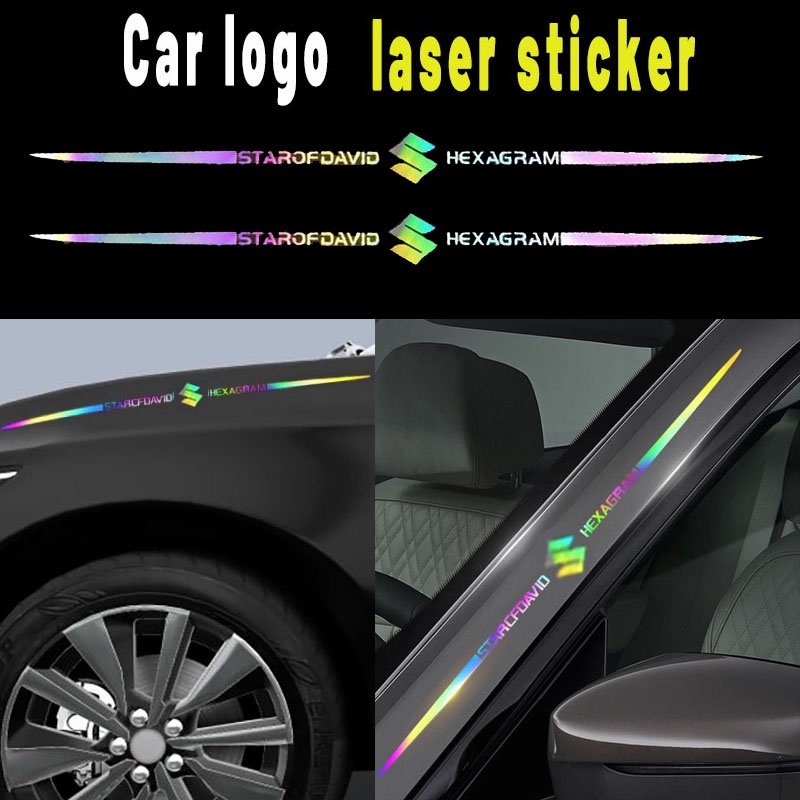 Tem Phản Quang 7 Màu Trang Trí Cho Ô-Tô Xe Hơi Suzuki Swift Samurai Vitara Jimny Baleno Sx4 Ciaz Celerio XI7 Samurai Vitara Baleno Sx4 ERTIGA