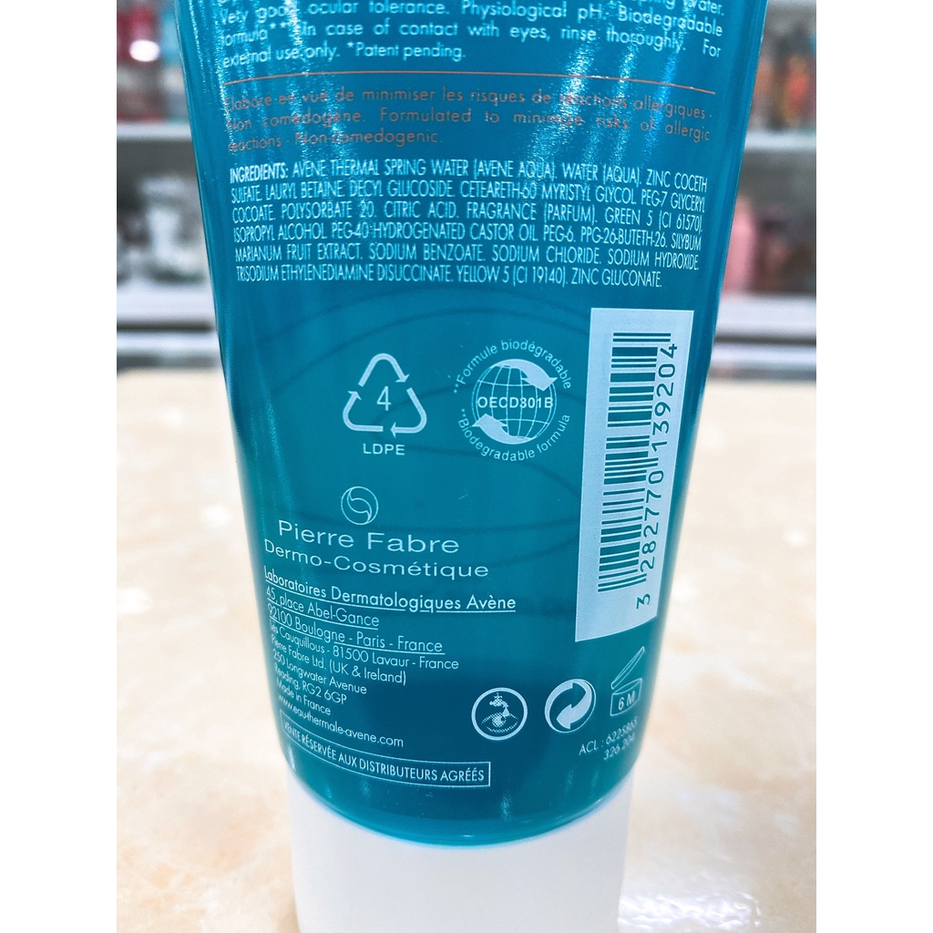 Sữa Rửa Mặt Giảm Mụn Kiềm Dầu Avene Cleanance Cleansing Gel Pháp 200ml