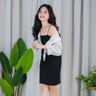 Sét Áo sơ mi cột eo & đầm body 2 dây sang chảnh.