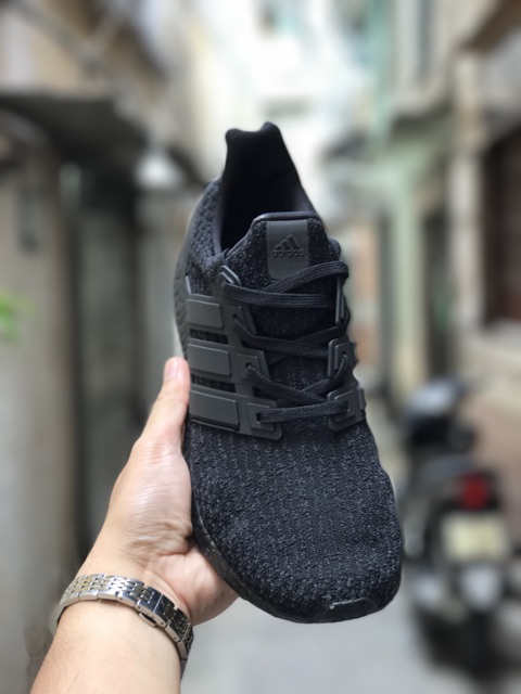 Giày Ultra Boost Triple Black nam nữ nhẹ thoáng êm ôm gym chạy bộ