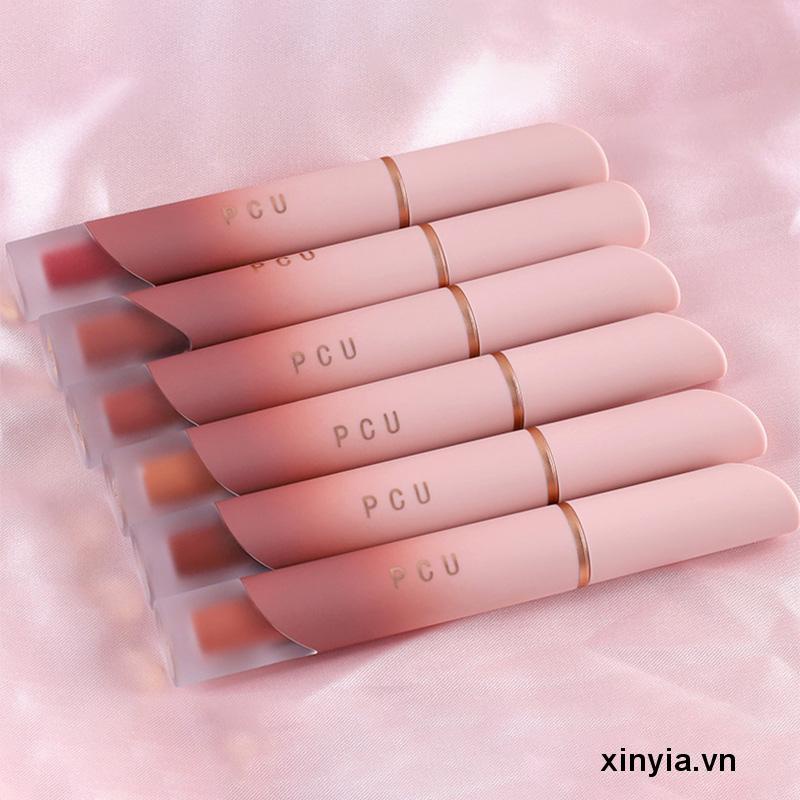 🌺Son Môi Dạng Kem Màu Nhung Lì Không Dính Ly Dưỡng Ẩm Lâu Trôi PCU