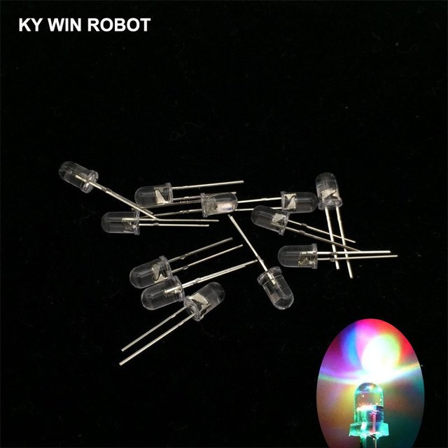 [25 CON] Led 5mm trong 7 MÀU RGB 2 chân (Nháy chậm)