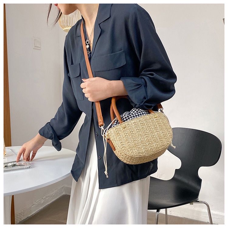 Túi đeo vai IELGY đan cói đựng điện thoại di động phong cách trẻ trung ngọt ngào cho nữ