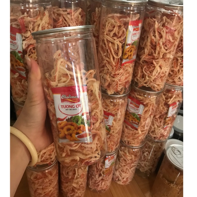 300g mực xé sợi hấp nước cốt dừa siêu ngon