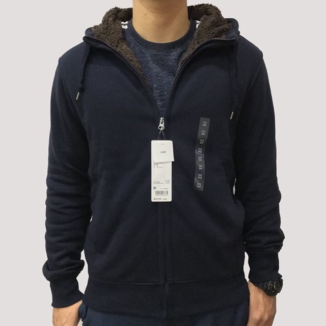 Áo nỉ lót lông cừu nam Uniqlo