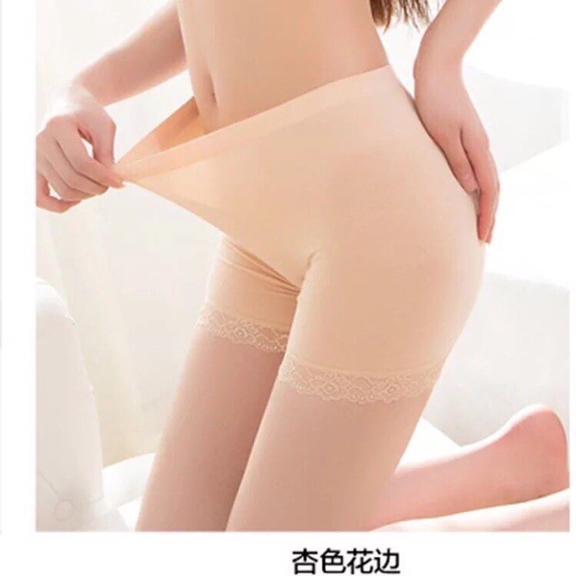 Quần đùi mặc váy cotton lạnh pha ren