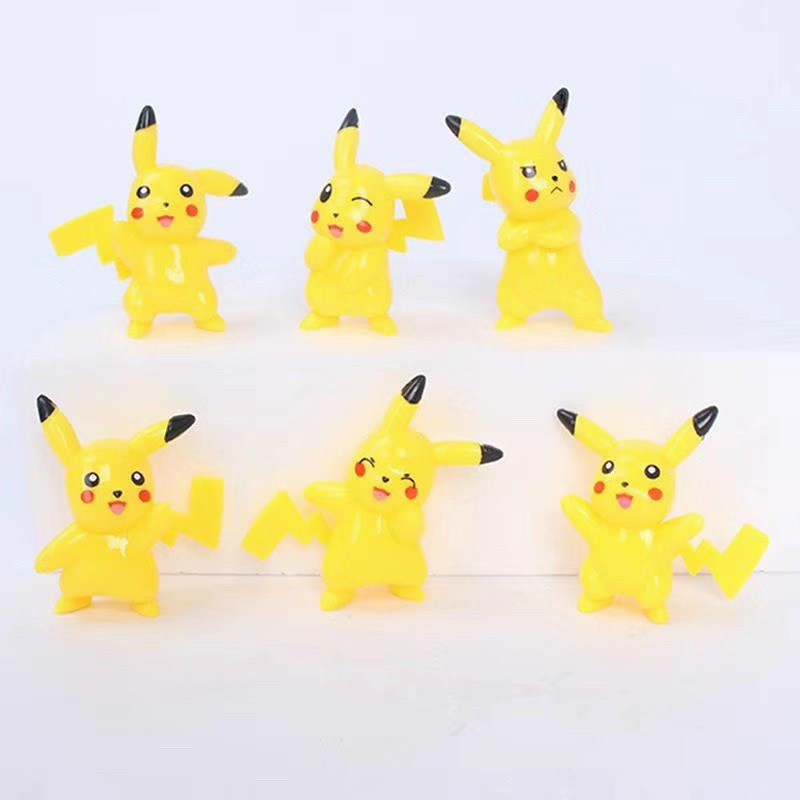 con vật trang trí bánh sinh nhật [FREESHIP] bộ 6 pikachu nhựa