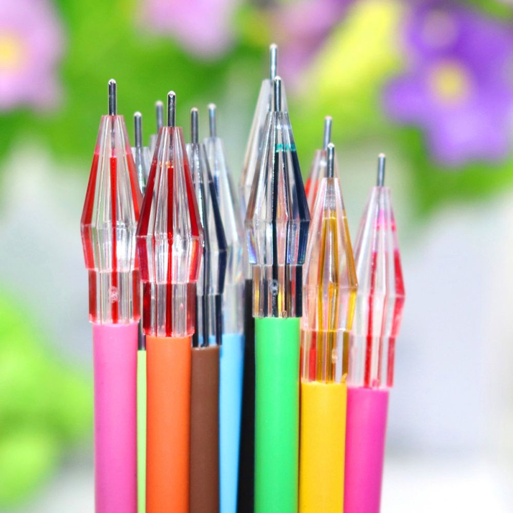 Set 12 Ngòi Bút Mực Gel Nhiều Màu Sắc Dễ Thương