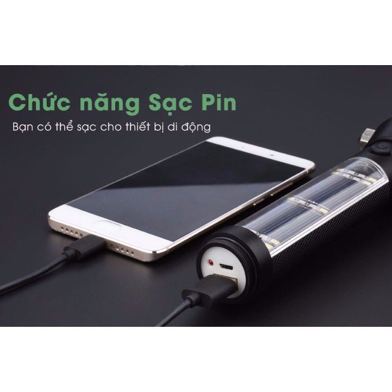 [HÀNG LOẠI 1] Đèn pin siêu sáng 11 chức năng SOLAR FLASHLIGHT