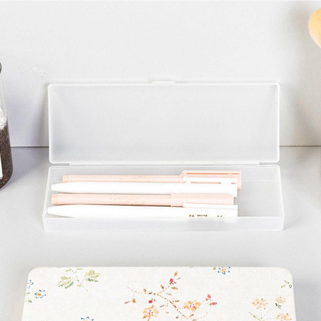 Hộp Đựng Bút Bằng Nhựa PP Cứng Trong Mờ Không Độc Hại Dành Cho Trẻ Em Ốp