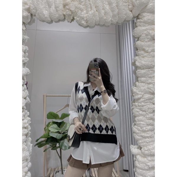 ÁO GHI LÊ KẺ TRẮNG ĐEN | BigBuy360 - bigbuy360.vn