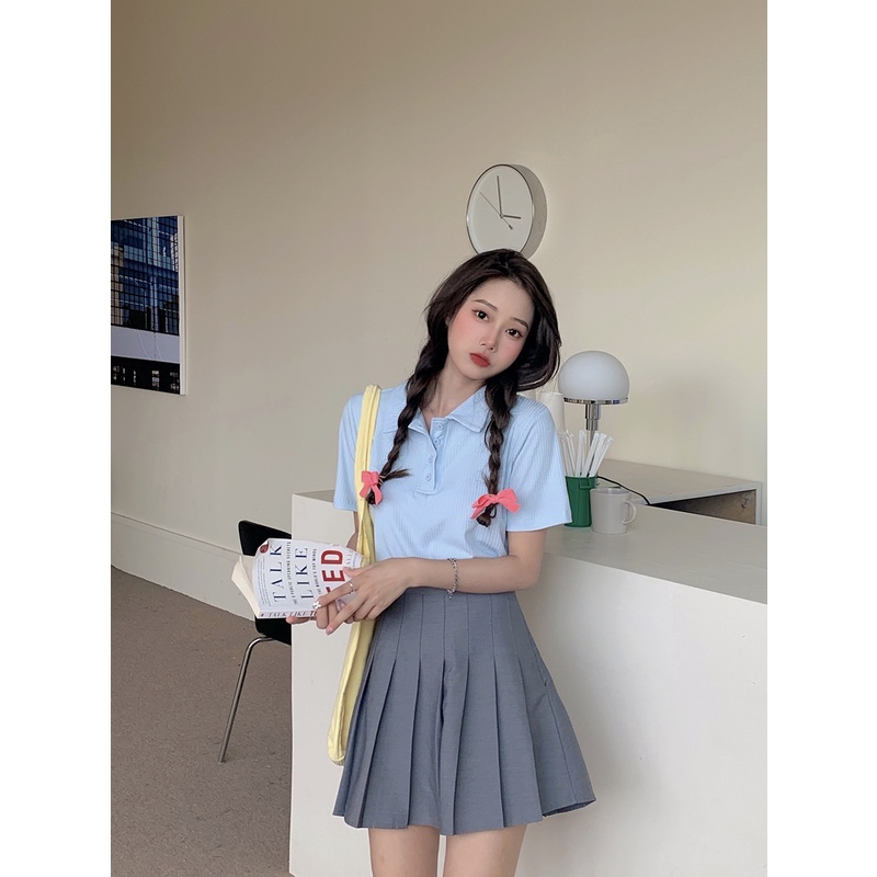 Áo Sơ Mi Tay Ngắn Cổ Bẻ Thời Trang Hàn Quốc Cho Nữ | BigBuy360 - bigbuy360.vn