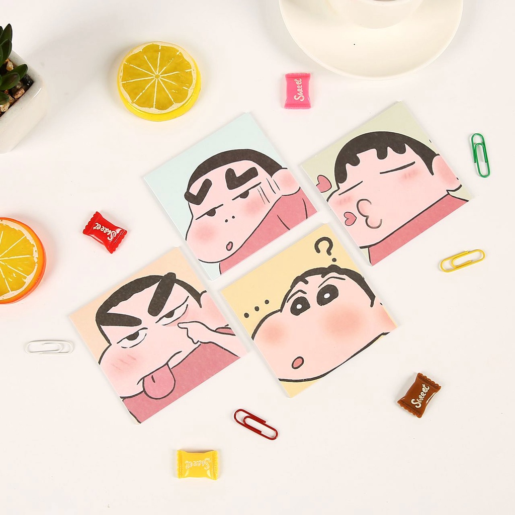 Giấy Dán Ghi Chú Họa Tiết Cậu Bé Bút Chì Shin-Chan Dễ Thương