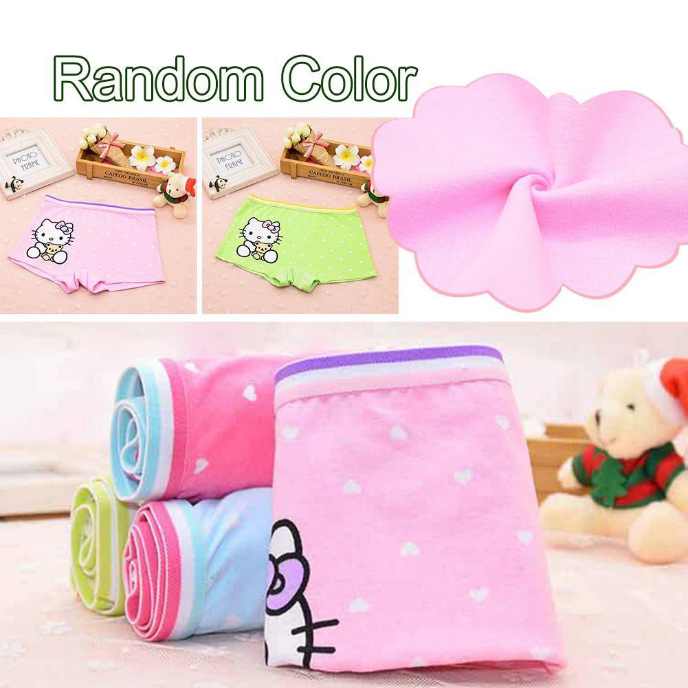 Phim hoạt hình thiếu nhi Cotton nguyên chất Bốn góc của quần lót bằng phẳng Quần lót bé gái