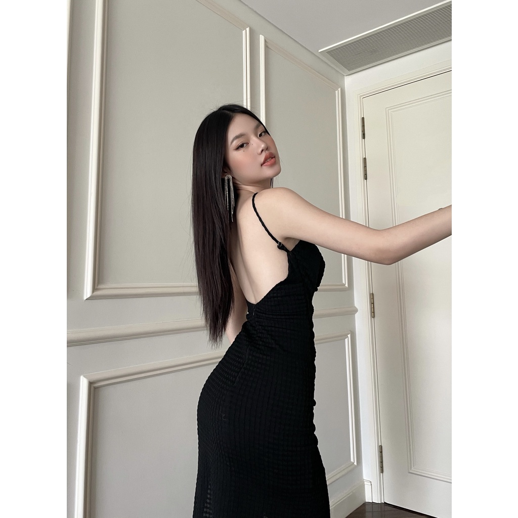 Đầm yếm xoắn xẻ tà Angel Island Twist Dress - Tipblu