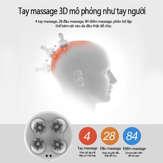 MSG06 Máy massage đầu 3D thông minh, chống nước
