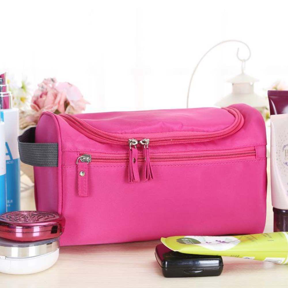 OCEANMAP Túi Đựng Mỹ Phẩm Chống Thấm Nước Màu Trơn Đơn Giản Thời Trang Retro