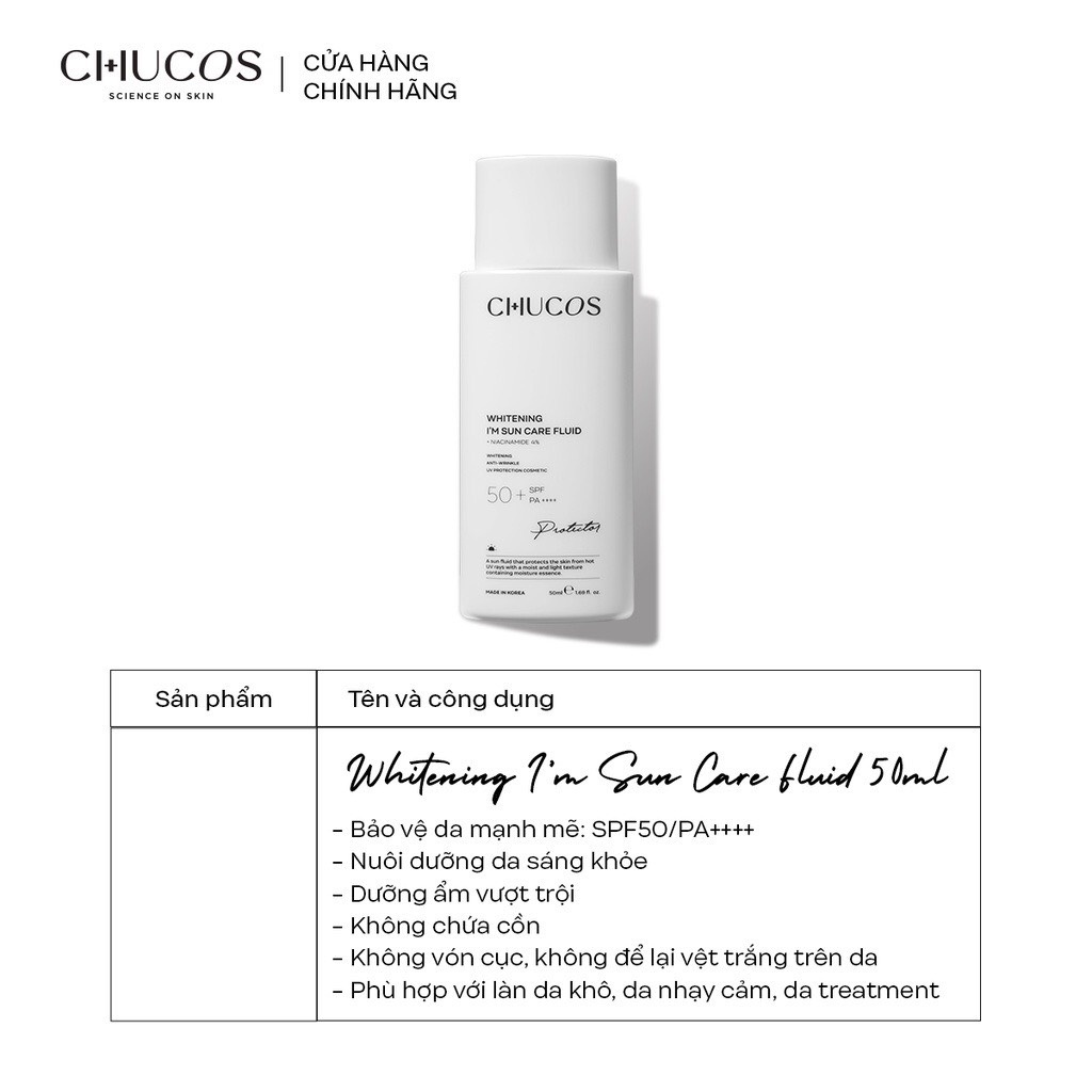 Kem Chống Nắng Bảo Vệ Da Và Nuôi Dưỡng Làn Da Chucos I’m Sun Care Multi Base