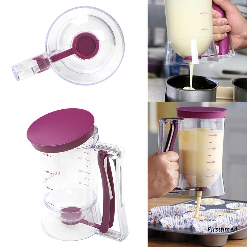 Bình Rót Bột Làm Bánh Cupcake 900ml Có Thước Đo Tiện Dụng