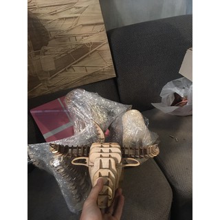 Đầu trâu 3d puzzle mô hình decor nhà cửa