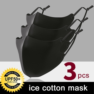 Image of Adults 3pcs Ice Silk Masks Washable Anti Dust