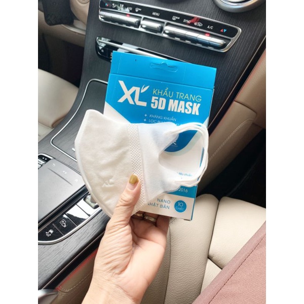 Hộp khẩu trang 5D mark Xuân Lai cao cấp quai thun 10 cái