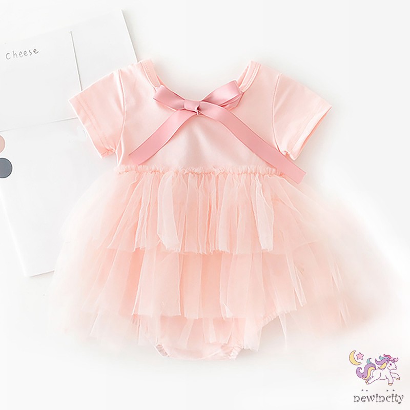 Jumpsuit Phối Đầm Tay Ngắn Hoạ Tiết Hoạt Hình Phong Cách Hàn Quốc Cho Bé