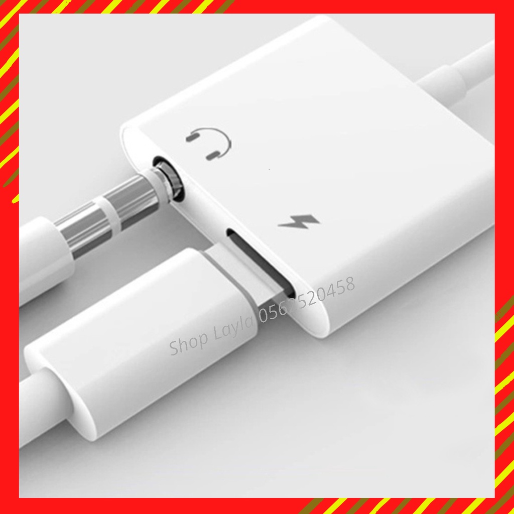 💠CAO CẤP💠 Cáp chuyển đổi cổng IPsang Jack tai nghe 3.5-Cáp chuyển đổi tai nghe cho ip