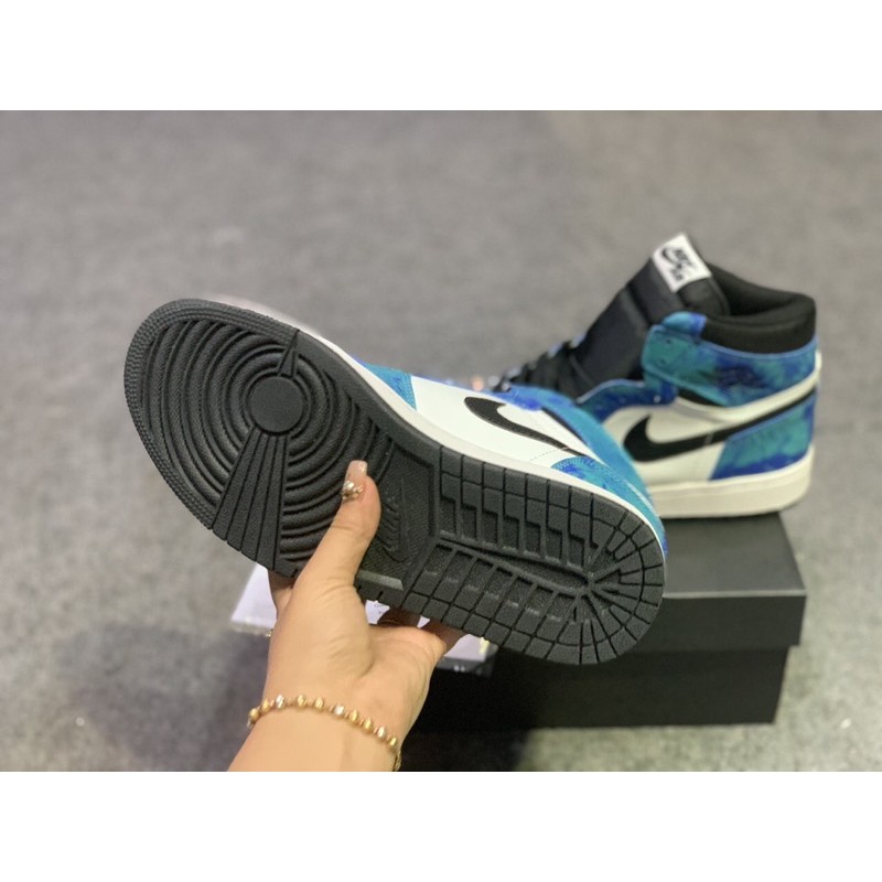 Sneakervg/ Giầy thể thao nam nữ Jordan xanh loang( full box)