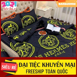 Bộ chăn phao ga gối 1m8 kèm vỏ gối ôm set 5 món