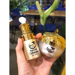 Combo serum collagen, kem face BN White