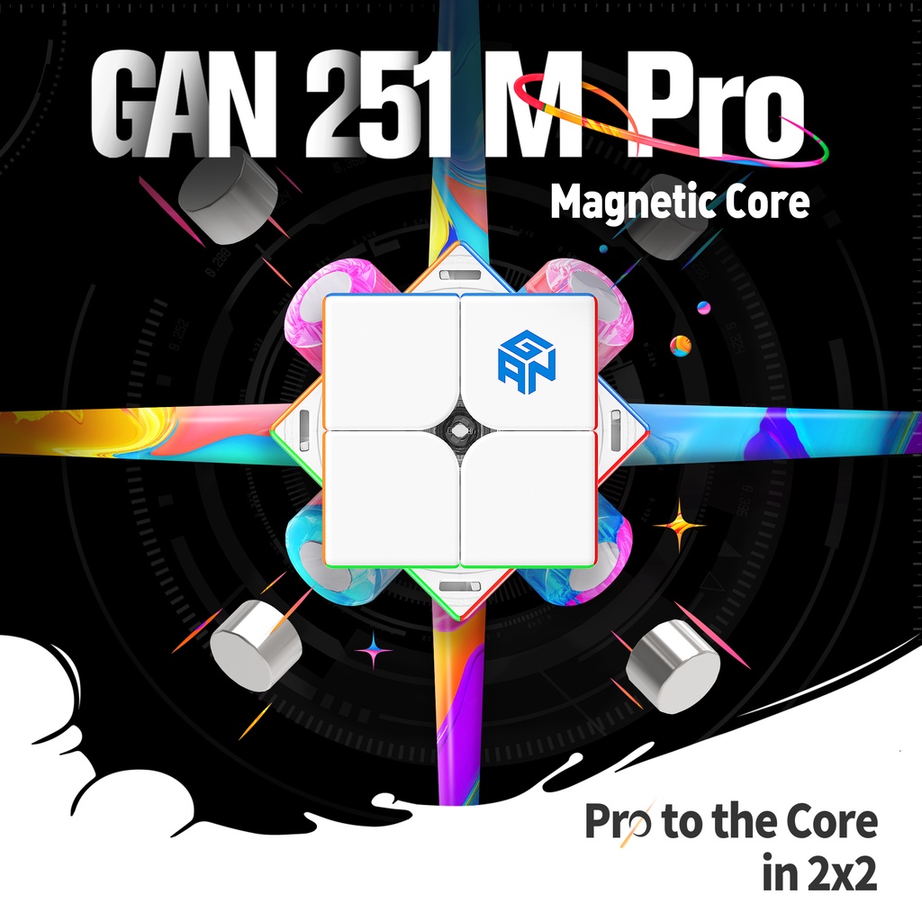 Khối Rubik GAN251 M Pro Air Leap 2x2 251M 2x2x2 Có Từ Tính Thần Kỳ