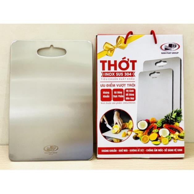 THỚT INOX304 Kháng khuẩn, rã đông nhanh, cường lực, chống ẩm mốc, chống rỉ sét - Dày 0.3cm