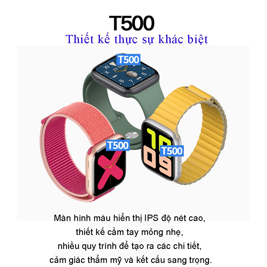 Đồng hồ thông minh chống nước bán chạy nhất 2020 - SMART WATCH Series 5 T500 - Thiết kế thời thượng hiện đại