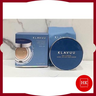Phấn nước Klavuu Blue Pearlsation High Coverage Marine Collagen Aqua Cushion SPF50+/PA+++ ( kèm lõi )