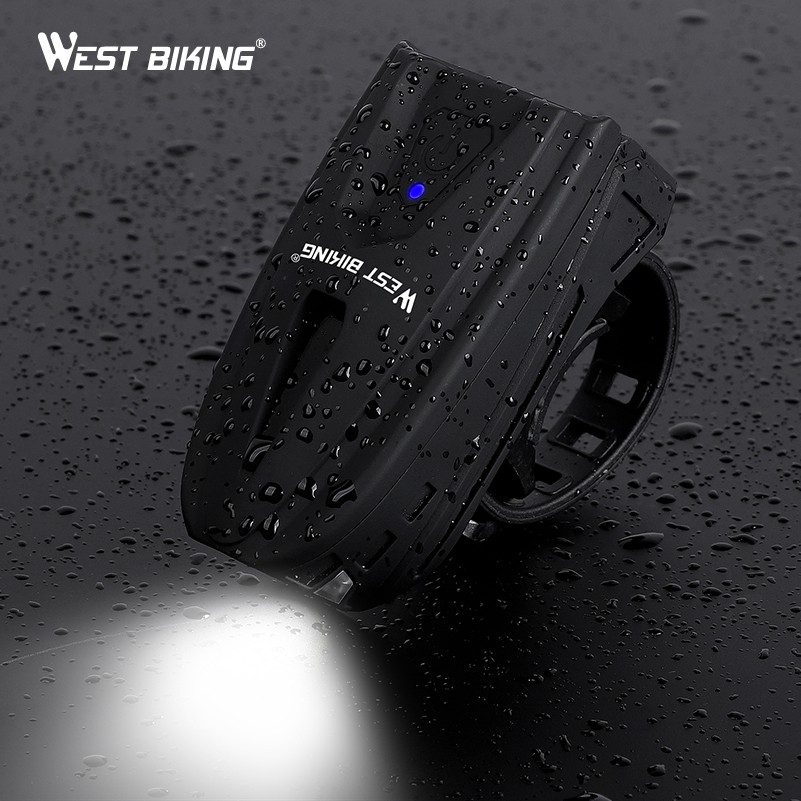 Đèn pin cảm ứng WEST BIKING gắn phía trước xe đạp leo núi gấp gọn