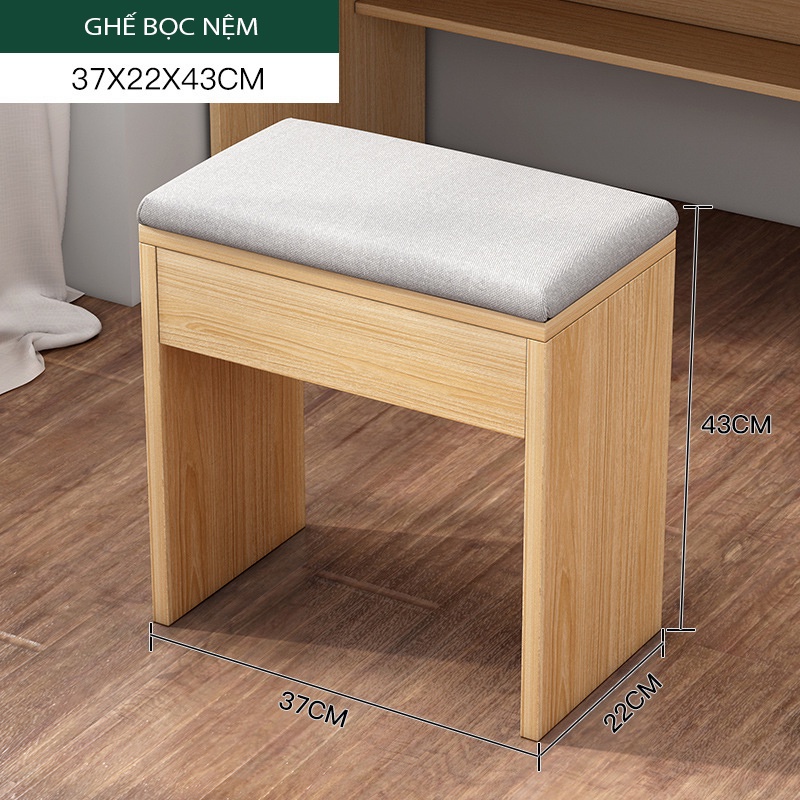 Bàn Trang Điểm Và Làm Việc Đa Năng Cỡ Lớn Cho Phòng Ngủ SIB Decor, Tặng Kèm Ghế Bọc Nệm