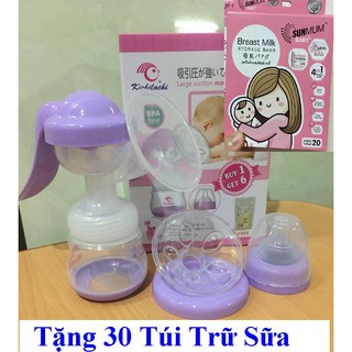 Máy vắt sữa Kichilachi phiên bản mới lực hút mạnh tặng 30 túi trữ sữa, Máy hút sữa cầm tay Kichilachi