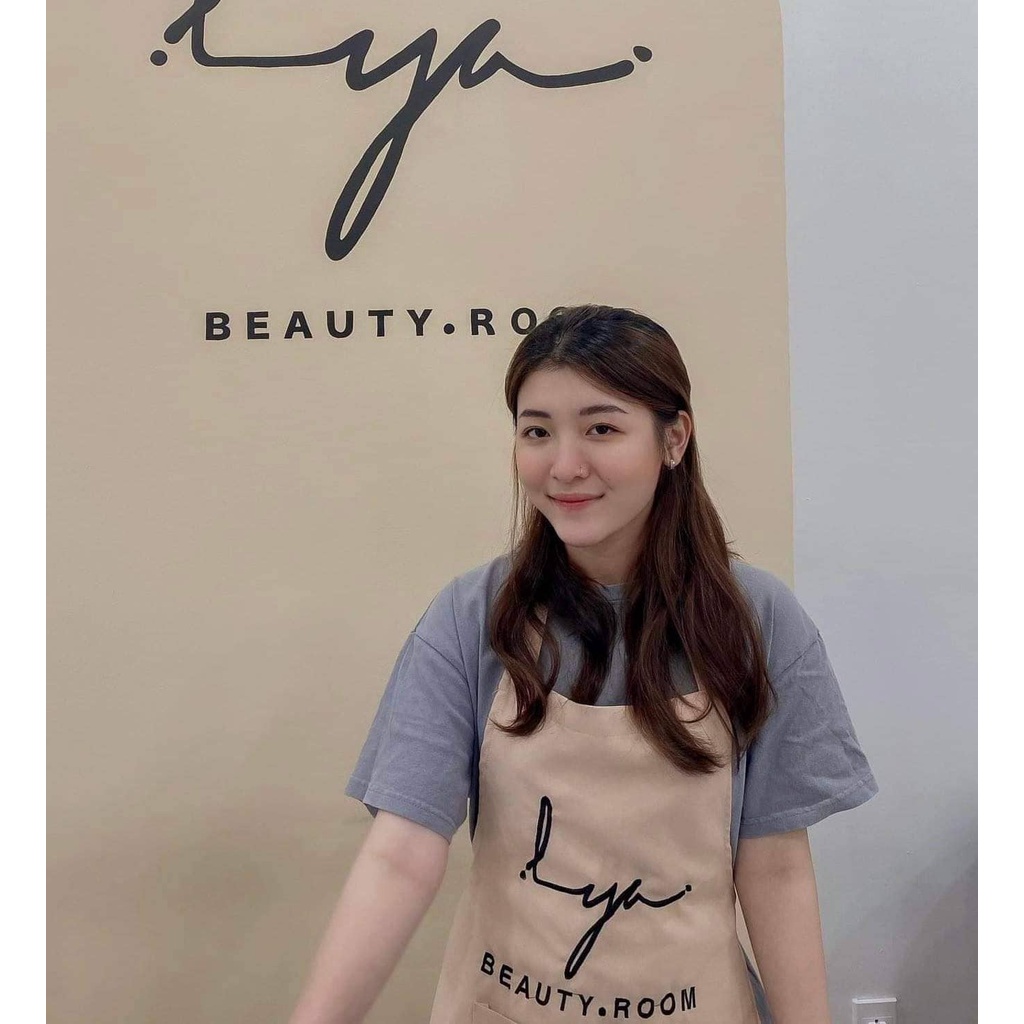 Tạp dề cho spa, nail,mi,hair salon CHẤT LIỆU TUYẾT MƯA mềm mịn - giá chưa bao gồm thêu logo