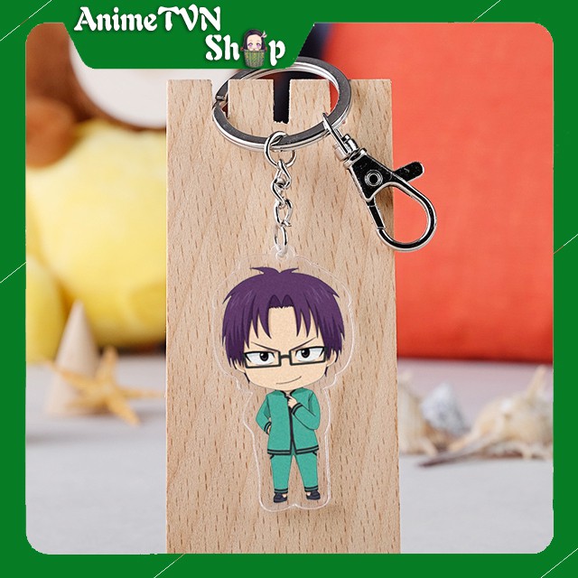 Móc khoá Mica dây xịn anime Saiki Kusuo no Psi Nan (Disastrous Life) - Nhựa Cứng Acrylic In 2 mặt sắc nét ( ảnh thật )